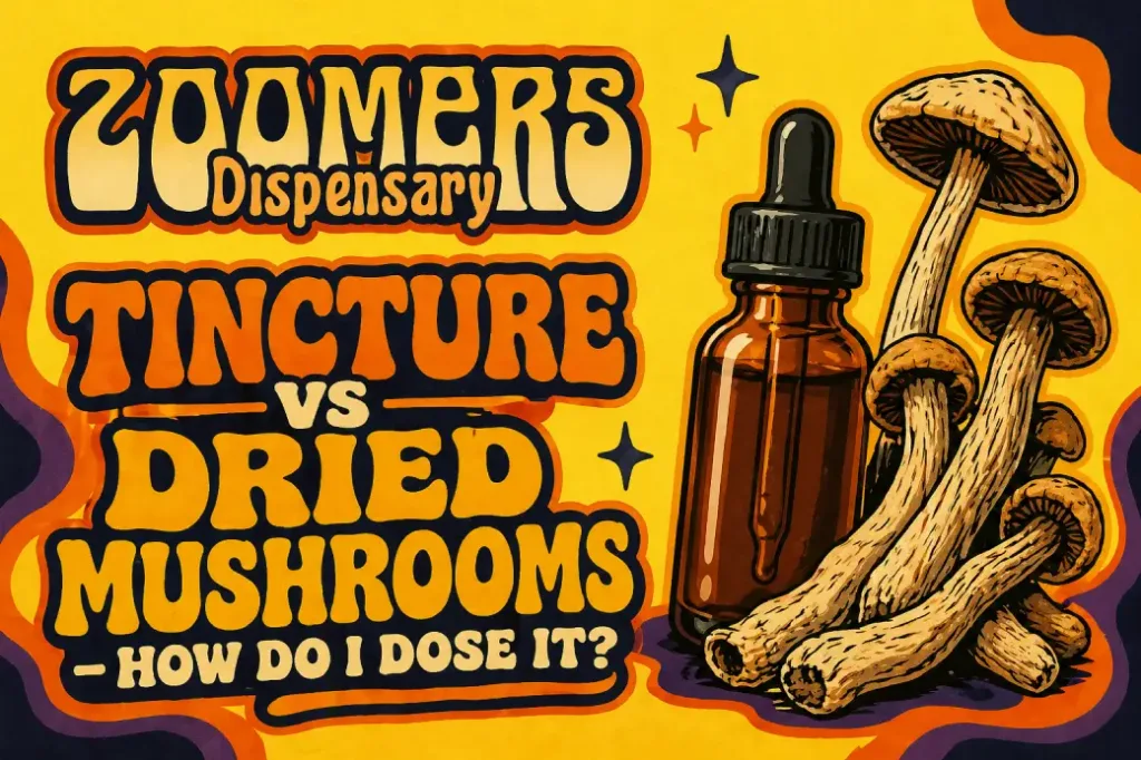 How do i dose mushrooms vs tinctures